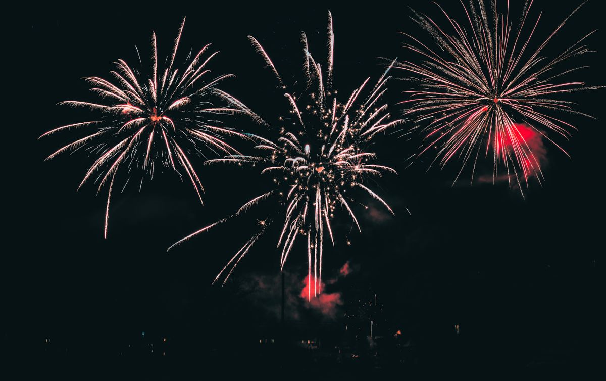 Fireworks in the night sky